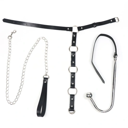Collar 5853 Hook and EverydayUse Leash Kinky with Anal 0817
